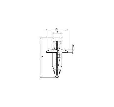 Paquete de remaches plásticos para carenado 7,2 mm