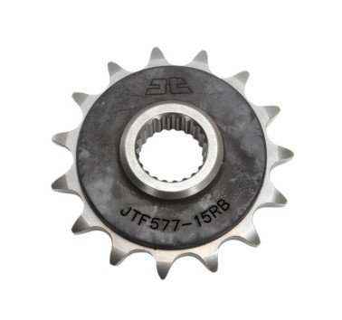 Piñón JT acero de 15 dientes versión engomada JTF577.15RB