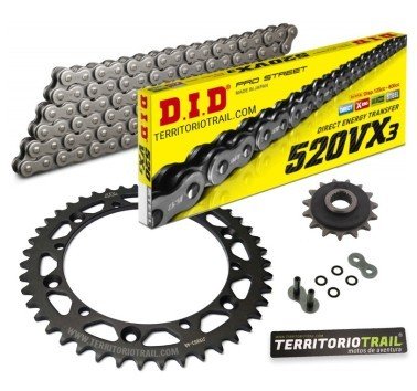 Kit de transmisión DID 520 vx3 gris (15/44/110) | relación original Yamaha TT600S