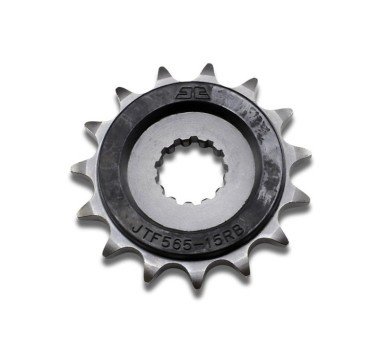 Piñón JT acero de 15 dientes JTF565.15RB versión engomada