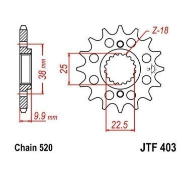 Piñón JT acero racing 13 dientes JTF403.13