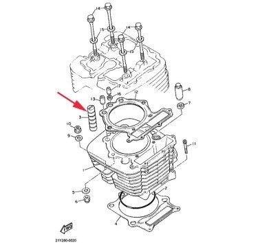 Goma amortiguador de motor Yamaha XT / TT