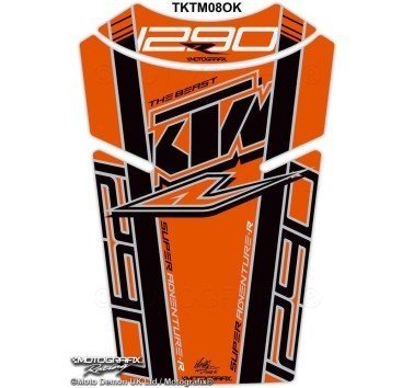 Protector de depósito naranja para KTM 1290 Super Adventure R