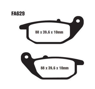 Pastillas de freno trasero sinterizadas EBC FA629R