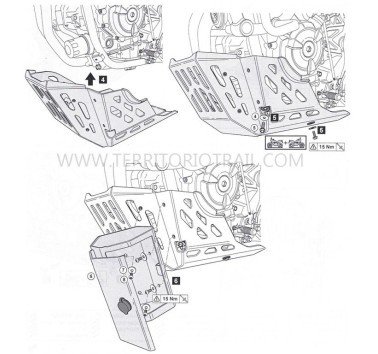 Caja de herramientas para cubre carter original Yamaha Tenere 700 (E4 + E5)
