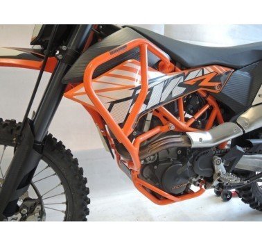 RDmoto protecciones superiores naranjas para KTM 690 Enduro R (08-18)