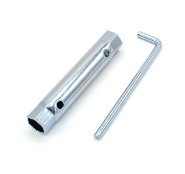 Llave de bujía dos medidas 16/18mm. Longitud 120mm