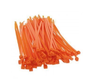 Paquete de 100 bridas de cable naranja