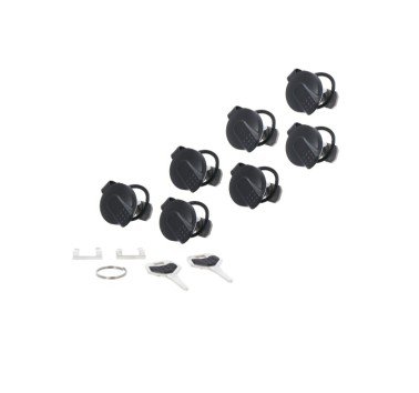 SW-Motech  TRAX juego de cerraduras cilíndricas,7 cerraduras / 2 llaves. Cierre uniforme.