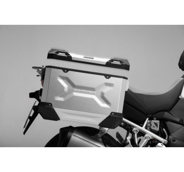 SW-Motech  Maleta de aluminio TRAX ADV M,37 l. Izquierda. Plateado.