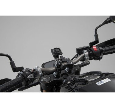 SW-Motech  Kit de fijación universal GPS con Phone Case,Incl. brazo 2". Para manillar/fijación espejo