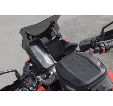 SW-Motech  Kit de fijación universal GPS con Phone Case,Incl. brazo 2". Para manillar/fijación espejo