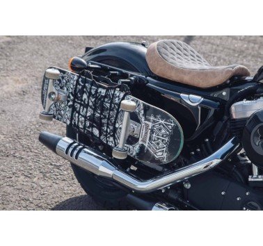 SW-Motech  Placa de sujección universal derecha,Para soporte lateral SLC derecha. Con red.