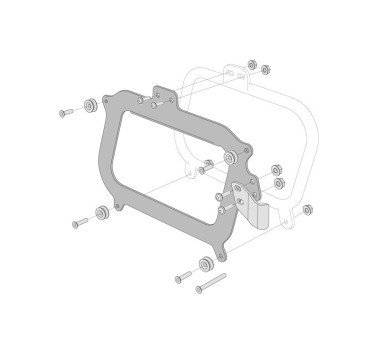 SW-Motech  Kit adaptador para soportes originales GIVI,Negro. Para maleta lateral TRAX. Por pares.
