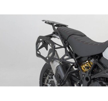 SW-Motech  Soporte lateral PRO, modelo de EE. UU.,Negro. Ducati DesertX (22-).