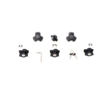 SW-Motech  Bolas DUSC, 3 fechaduras, 1 bolas, 2 seguros anti-roubo.