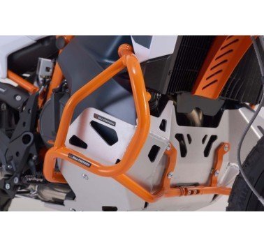 SW-Motech  Protecciones laterales de motor,Naranja eléctrico. KTM 790 Adv/ R, 890 Adv/ R.