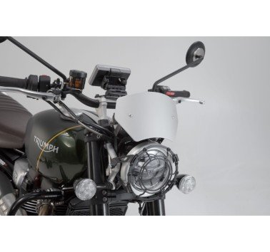 SW-Motech  Parabrisas,Plateado. Triumph Scrambler 1200 XC / XE (18-).