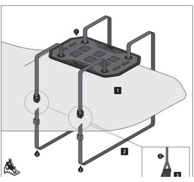 SW-Motech  PRO Base,Holster con sistema MOLLE