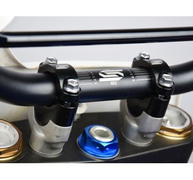 SCAR alzas de elevación negras +2cm para manillar de 22mm