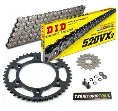 Kit de transmisión DID 520 VX3 gris (14/48/110) | relación original Voge 300 Rally