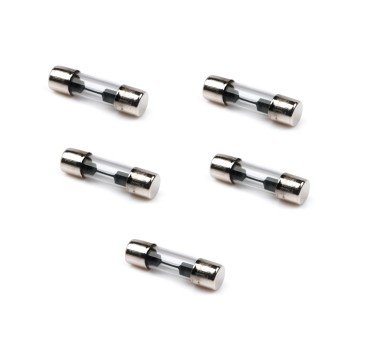 Pack 5 fusibles de vidrio 25mm 15A
