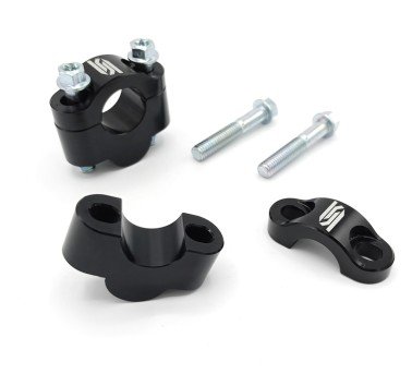 SCAR alzas de elevación negras +2cm para manillar de 22mm