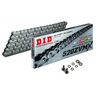 Cadena DID x-ring 520 ZVMX gris de 120 eslabones