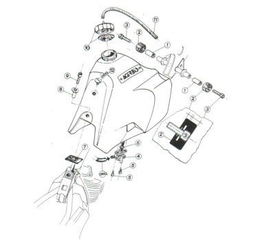 Depósito Acerbis blanco 23 litros para Yamaha TT600 E / S
