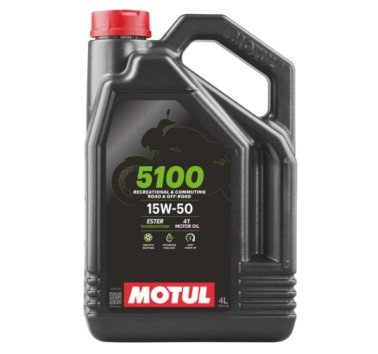 Aceite motor 4T. Motul 5100 15w50. h-c sintético. 4litros