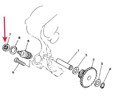 Retén reenvío cuenta revoluciones Yamaha XT 350