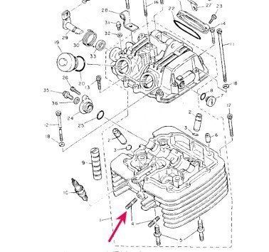 Espárrago sujección de colectores de escape a culata