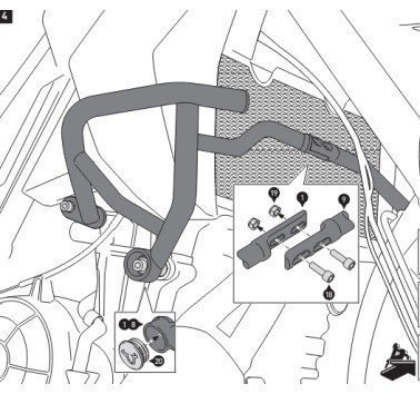 SW-Motech protecciones laterales Aprilia Tuareg 660