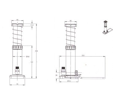 Kit bomba de aire para pie con bolsa de transporte