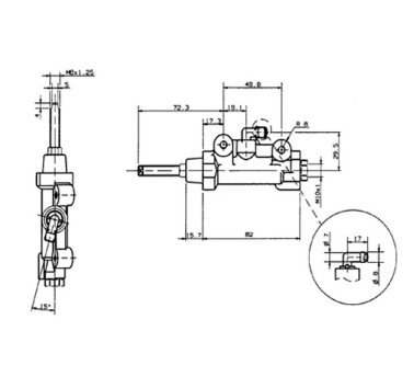Bomba de freno trasero Yamaha TT 600 R / RE / E