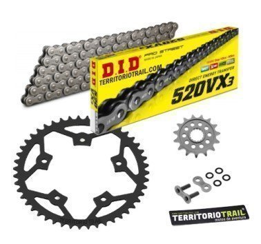 Kit de transmisión DID 520 VX3 gris (15/47/116) | relación original Royal Enfield Himalayan 450