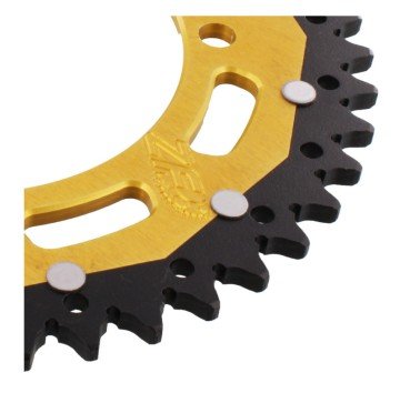 Corona ZF acero/aluminio 45 dientes dorada zfd-857-45