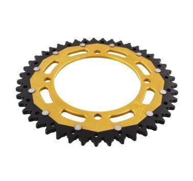 Corona ZF acero/aluminio 45 dientes dorada zfd-857-45