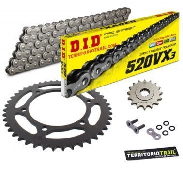 Kit de transmisión DID 520 VX3 cadena gris (16/46/112) | relación original Yamaha XT 750 Z