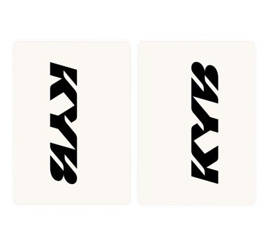 Juego adhesivos barras horquilla logo Kayaba transparentes