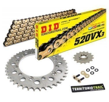 Kit de transmisión DID 520 VX3 dorada (15/45/108) | relación original Dominator NX 1988
