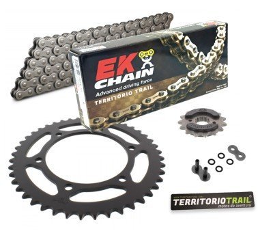 Kit de transmisión EK Chain gris (15/45/110) | relación original XT 660 R / Z