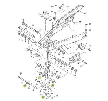 Tapa B para brazo de amortiguador y bieleta Yamaha XT 600