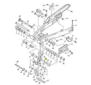 Casquillo A para brazo de amortiguador Yamaha XT 600