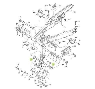 Tapa 1 para brazo de amortiguador Yamaha XT 600