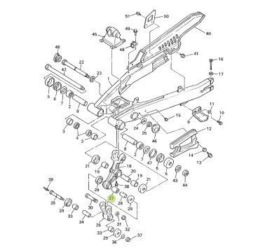 Rodamiento brazo de amortiguador 24 x 17 x 25 mm