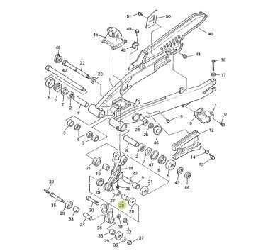 Casquillo B brazo de amortiguador Yamaha TT 600 E / S, XT 600