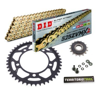 Kit de transmisión DID 525 ZVMX2 dorada (17/44/124) | relación original BMW F 900 GS