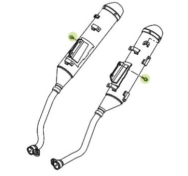 Tornillo para sujeción de escapes Yamaha XT 660 R