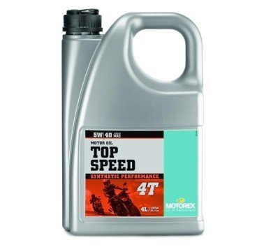 Aceite motor 4T. Motorex Top Speed 5w40 100% sintético 4 litros
